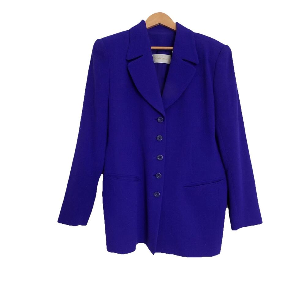 Dana Buchman purple wool blazer size 16